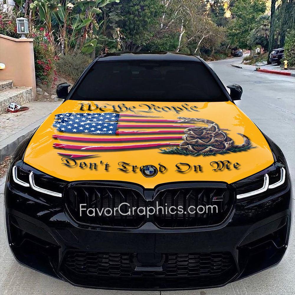 American Flag Don't Tread On Me Itasha Car Vinyl Hood Wrap