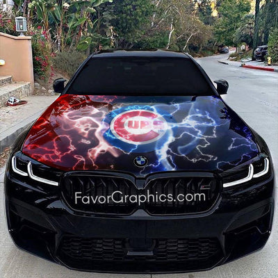 Chicago Cubs Itasha Car Vinyl Hood Wrap Decal Sticker