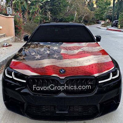 American Flag We The People Itasha Car Vinyl Hood Wrap Decal Sticker