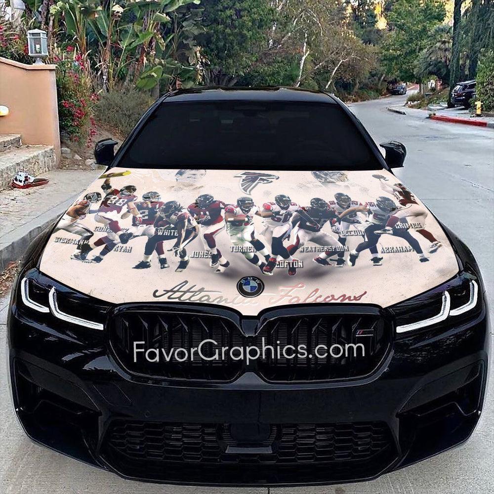 Atlanta Hood Sticker Atlanta Falcons Itasha Car Vinyl Hood Wrap Decal Sticker – Favor Graphics