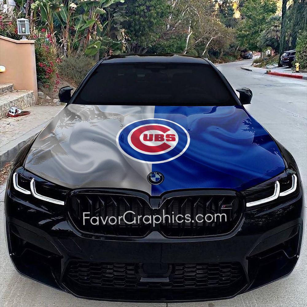 Chicago Cubs Itasha Car Vinyl Hood Wrap Decal Sticker