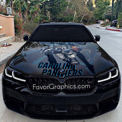 Carolina Panthers Itasha Car Vinyl Hood Wrap Decal Sticker