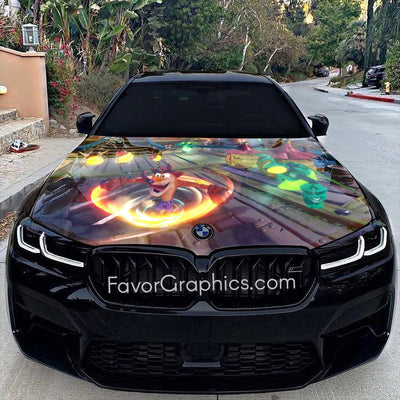 Crash Bandicoot Itasha Car Vinyl Hood Wrap Decal Sticker