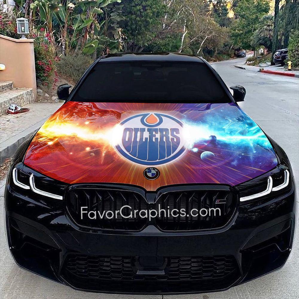 Edmonton Oilers Itasha Car Vinyl Hood Wrap Decal Sticker – Favor Graphics