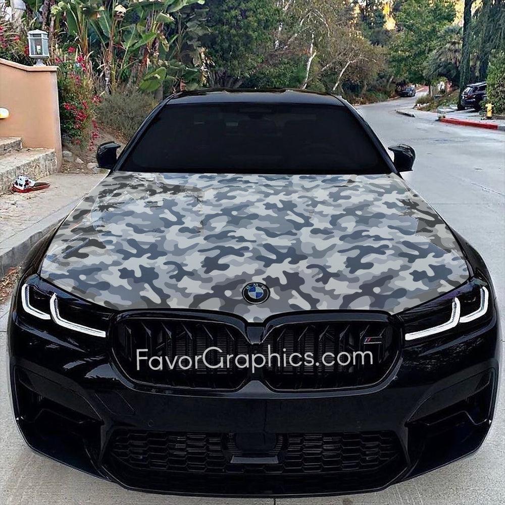 Military Camouflage Itasha Car Vinyl Hood Wrap Decal Sticker