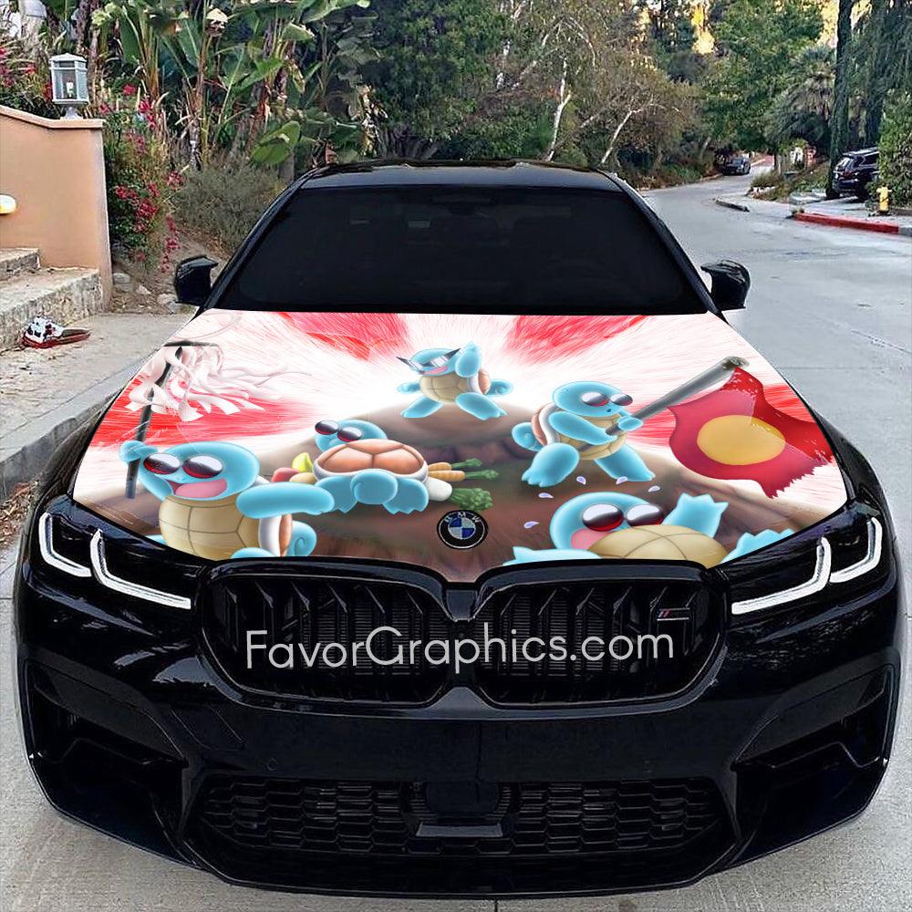 Squirtle Squad Itasha Car Vinyl Hood Wrap Decal Sticker