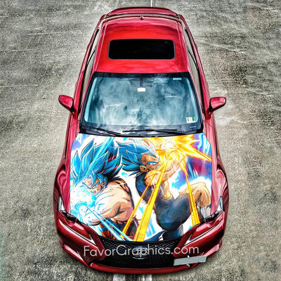 Goku Vegeta Dragon Ball Itasha Car Vinyl Hood Wrap Decal Sticker