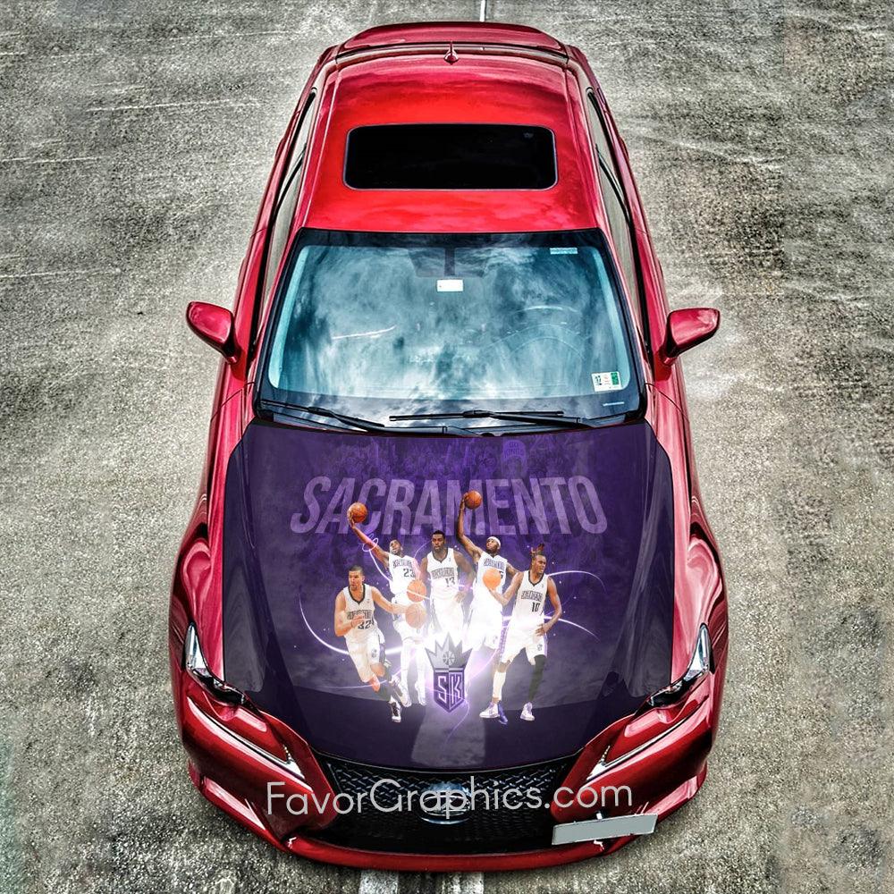 Sacramento Kings Itasha Car Vinyl Hood Wrap Decal Sticker