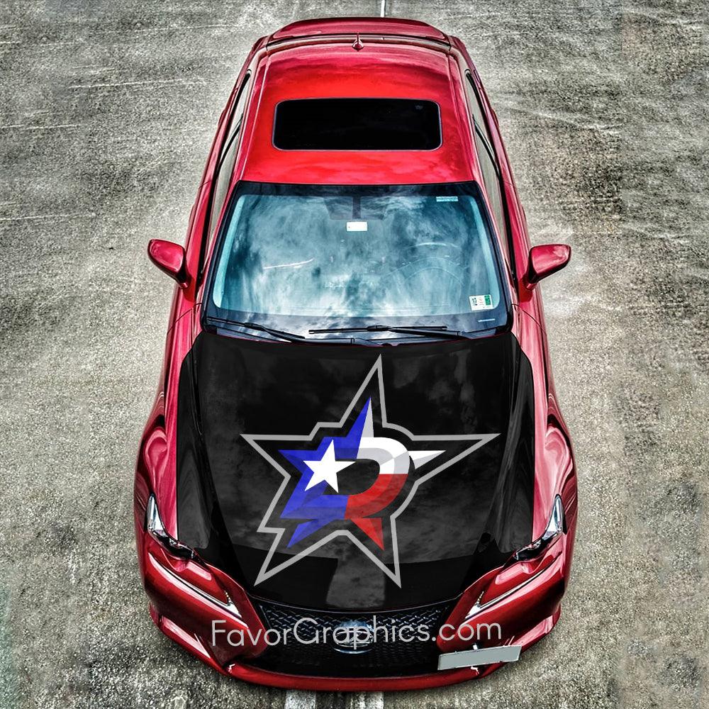 Dallas Stars Itasha Car Vinyl Hood Wrap Decal Sticker