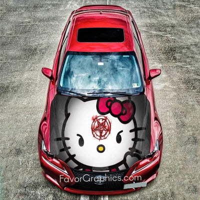 Kitty Itasha Car Vinyl Hood Wrap Decal Sticker