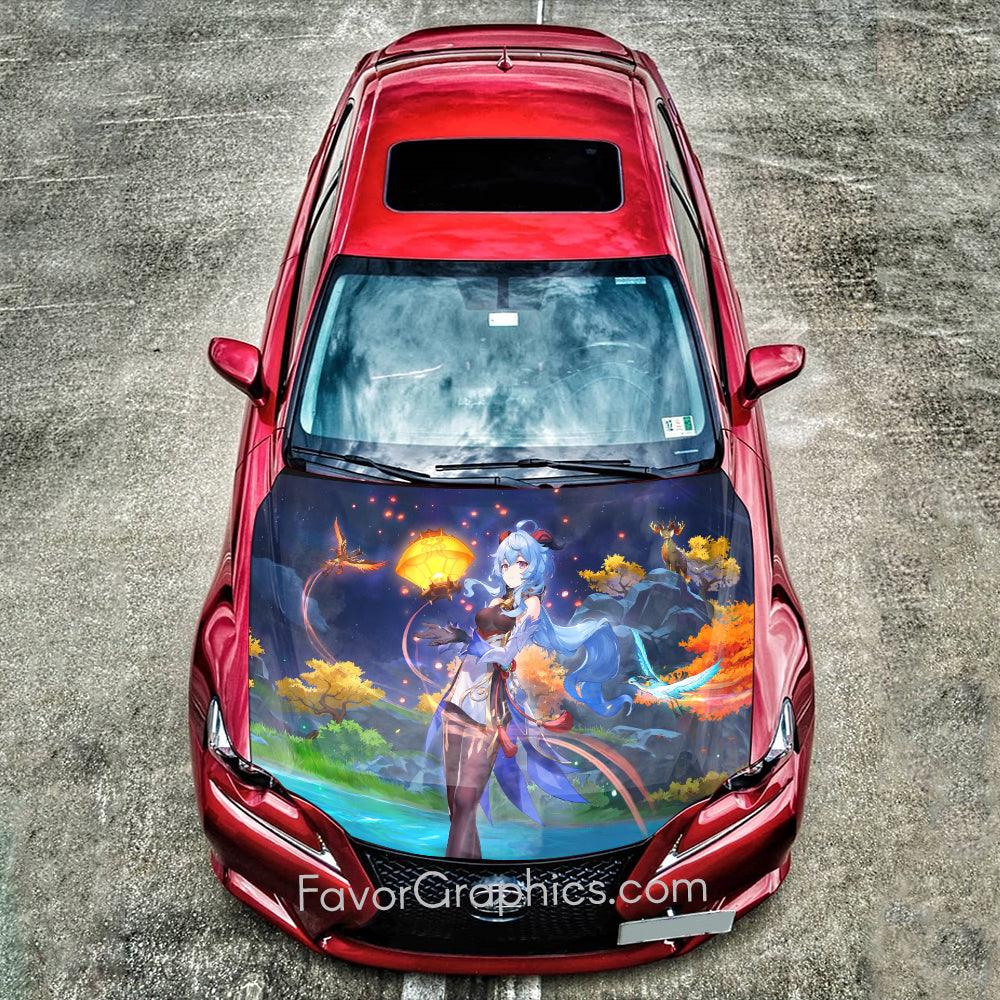 Ganyu Genshin Impact Itasha Car Vinyl Hood Wrap Decal Sticker