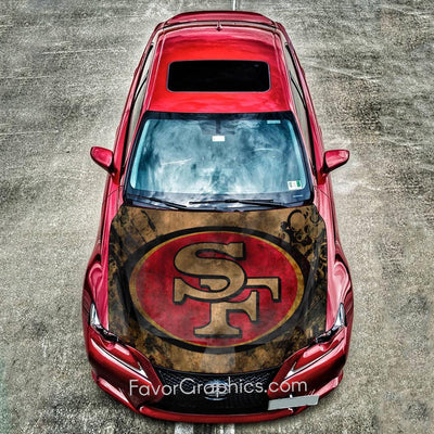 San Francisco 49ers Itasha Car Vinyl Hood Wrap Decal Sticker