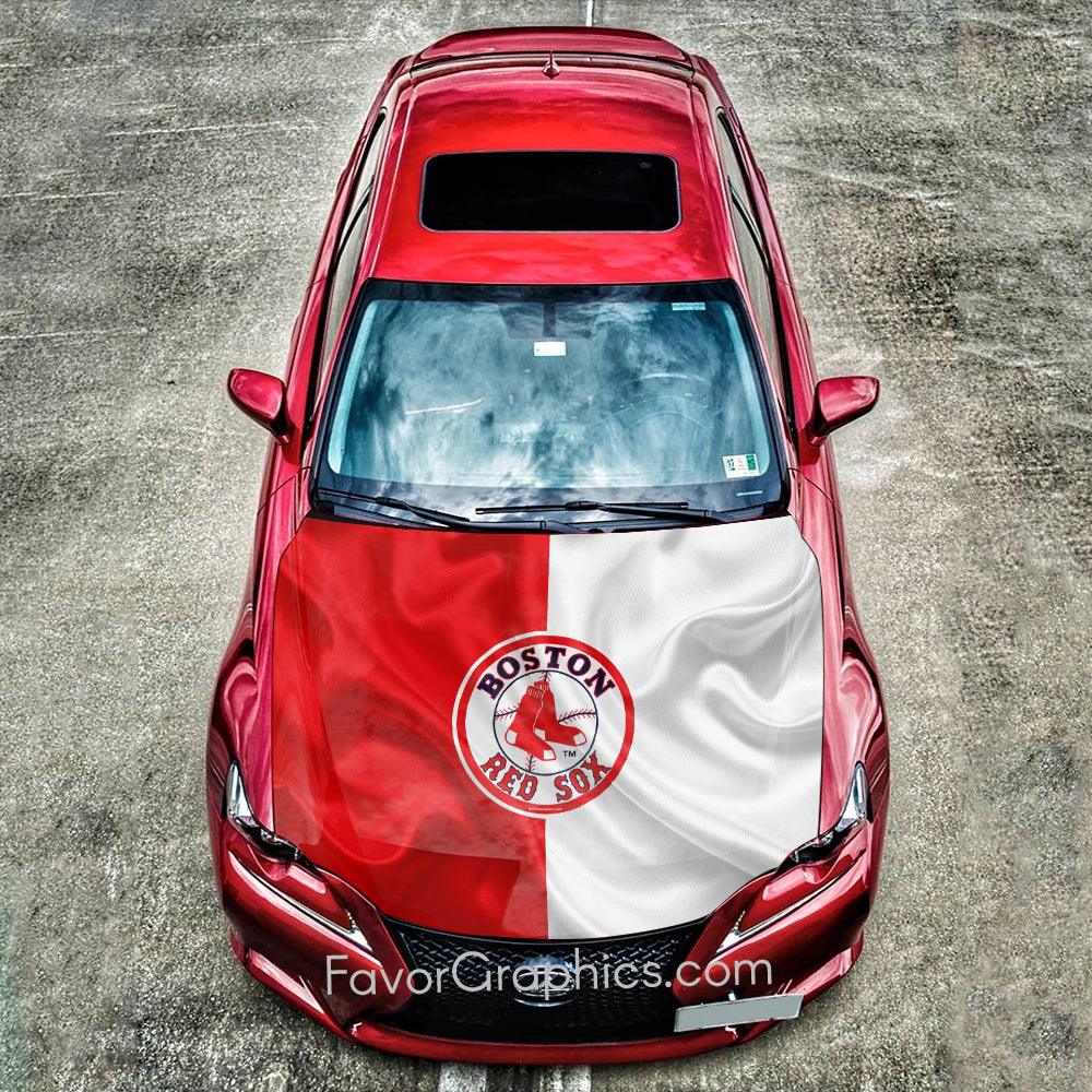 Boston Red Sox Itasha Car Vinyl Hood Wrap Decal Sticker