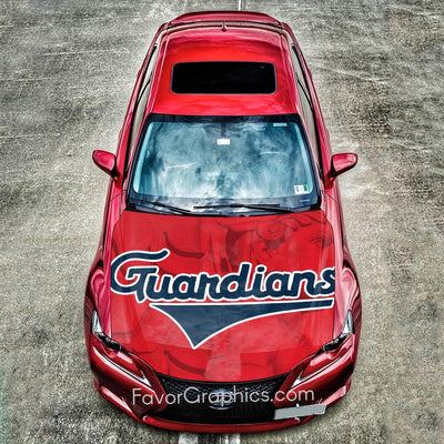 Cleveland Guardians Itasha Car Vinyl Hood Wrap Decal Sticker