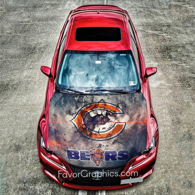 Chicago Bears Itasha Car Vinyl Hood Wrap Decal Sticker