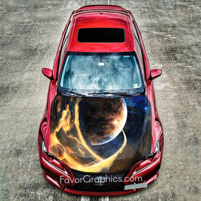 Solar Flares Itasha Car Vinyl Hood Wrap Decal Sticker