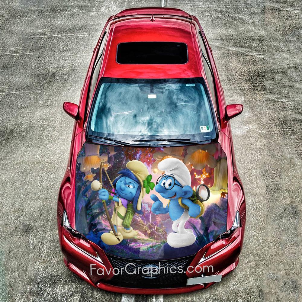 The Smurfs Itasha Car Vinyl Hood Wrap Decal Sticker