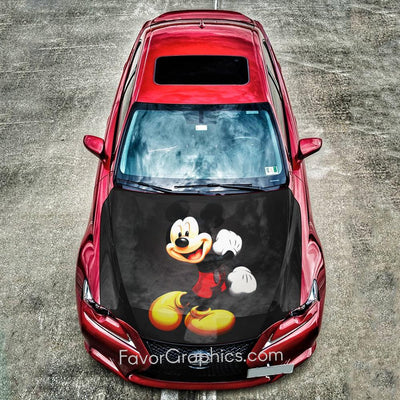 Mickey Mouse Itasha Car Vinyl Hood Wrap Decal Sticker