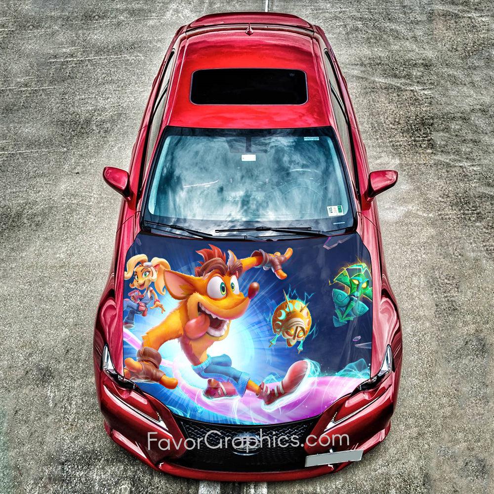 Crash Bandicoot Itasha Car Vinyl Hood Wrap Decal Sticker