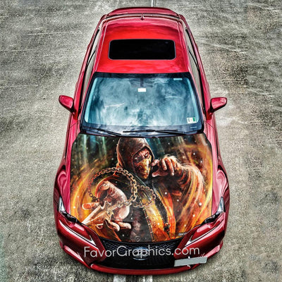 Scorpion Mortal Kombat Itasha Car Vinyl Hood Wrap Decal Sticker