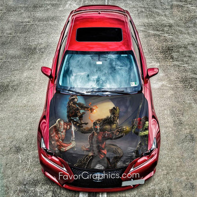 Guardians Of The Galaxy Itasha Car Vinyl Hood Wrap Decal Sticker