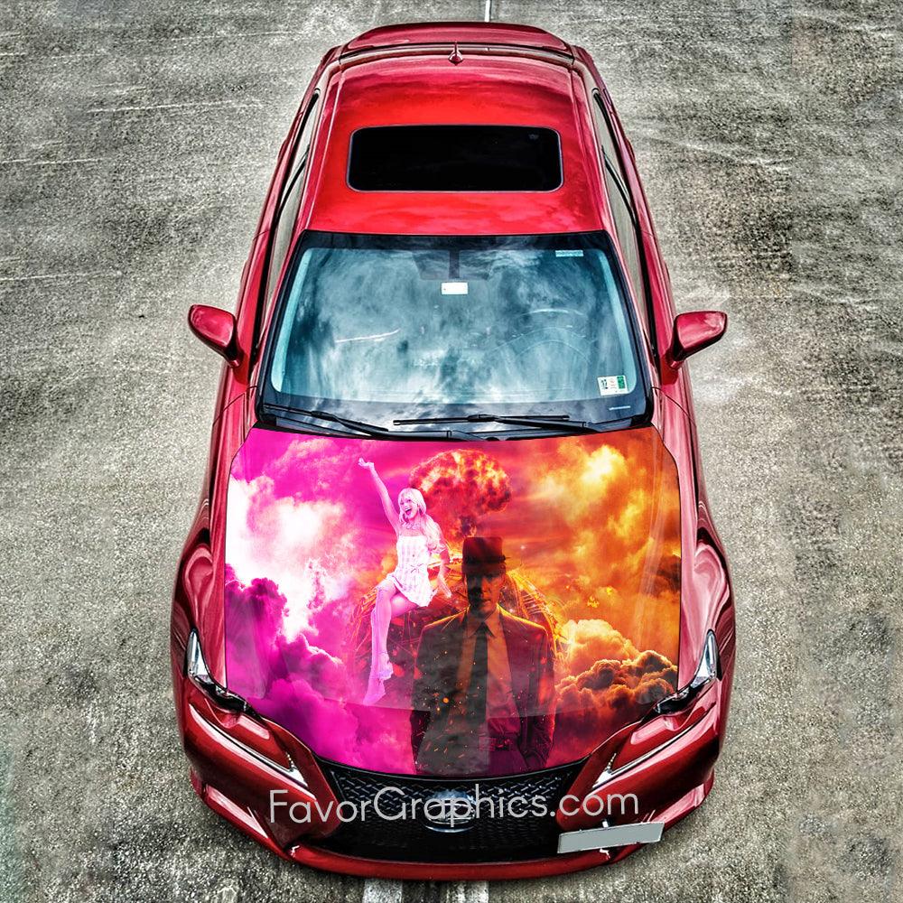 Barbenheimer Itasha Car Vinyl Hood Wrap Decal Sticker