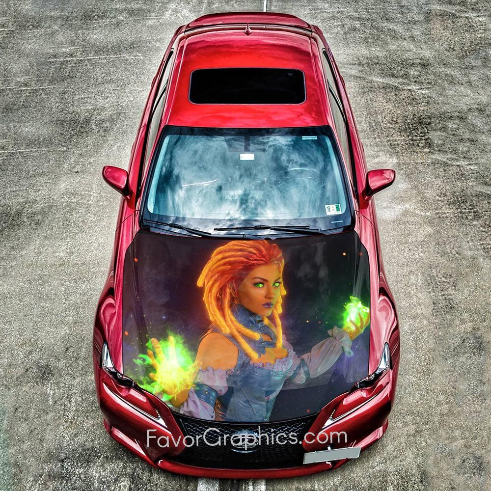 Starfire Teen Titans Itasha Car Vinyl Hood Wrap Decal Sticker