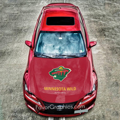 Minnesota Wild Itasha Car Vinyl Hood Wrap Decal Sticker
