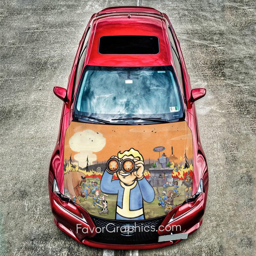 Vault Boy Fallout Itasha Car Vinyl Hood Wrap Decal Sticker