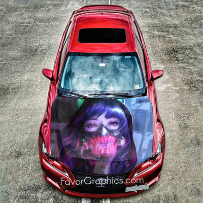 Cyberpunk Girl Itasha Car Vinyl Hood Wrap Decal Sticker