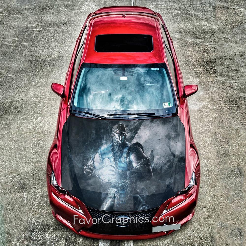Mortal Kombat Sub-Zero Itasha Car Vinyl Hood Wrap Decal Sticker