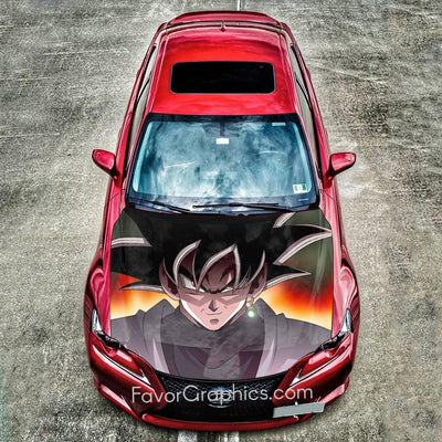 Black Goku Dragon Ball Itasha Car Vinyl Hood Wrap Decal Sticker