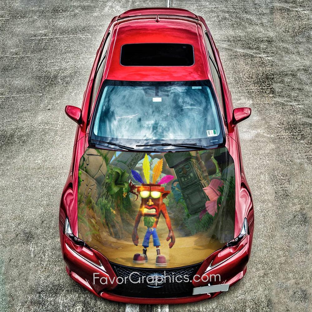 Crash Bandicoot Itasha Car Vinyl Hood Wrap Decal Sticker