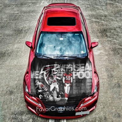 Atlanta Falcons Itasha Car Vinyl Hood Wrap Decal Sticker