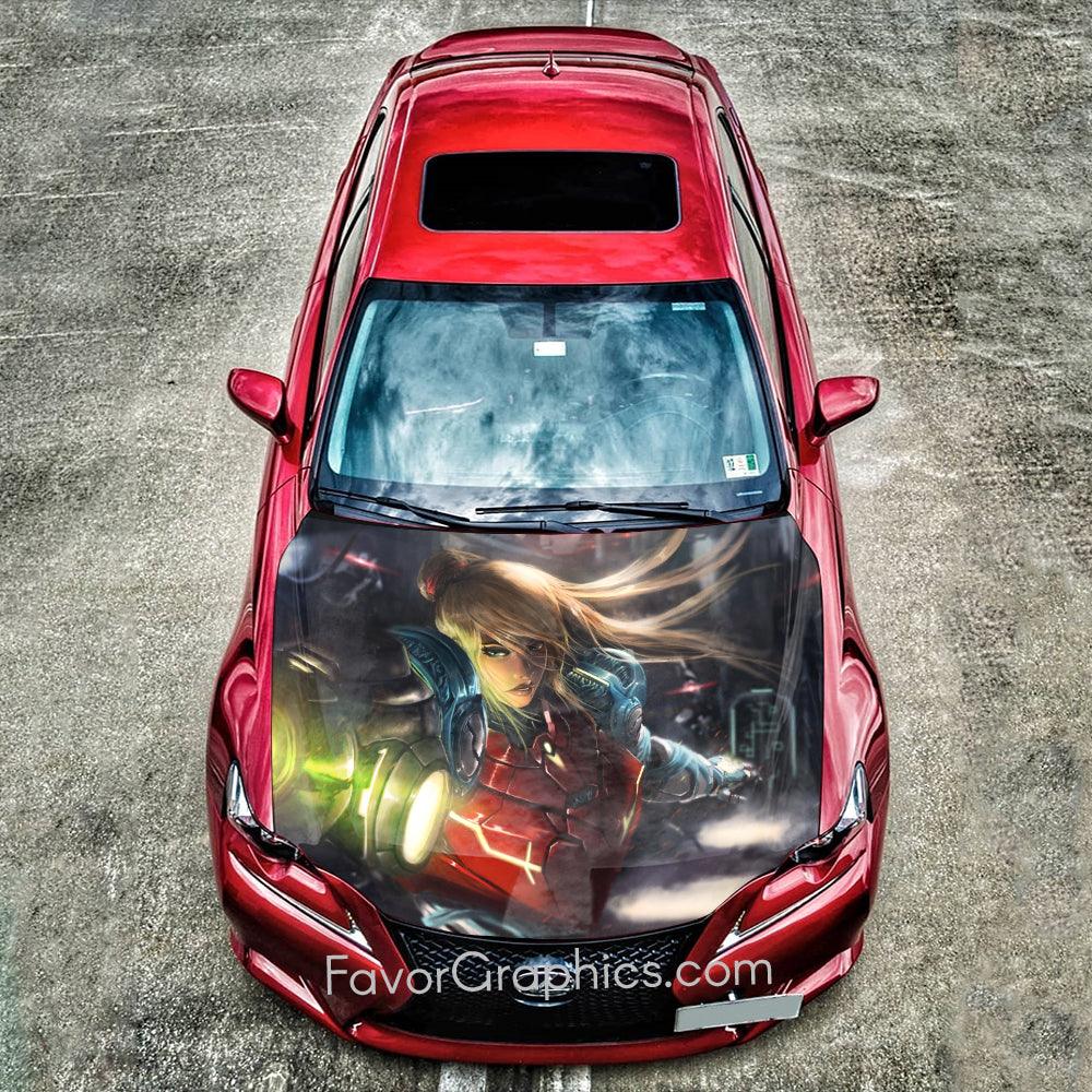 Samus Aran Metroid Itasha Car Vinyl Hood Wrap Decal Sticker