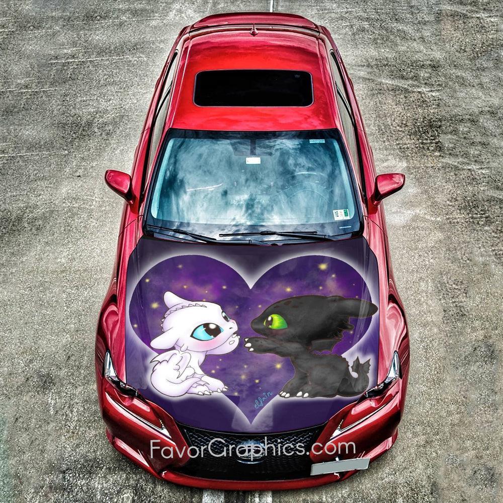 Toothless And The Lightfury Itasha Car Vinyl Hood Wrap Decal Sticker ...