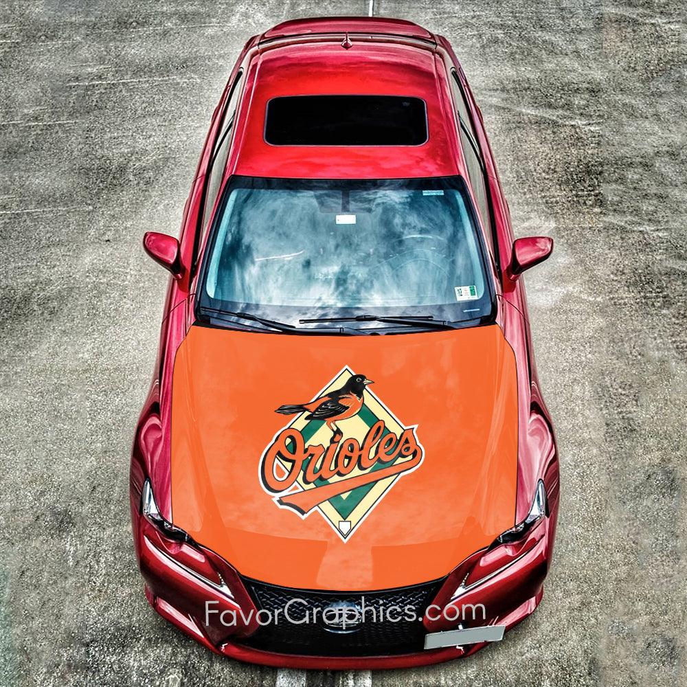 Baltimore Orioles Itasha Car Vinyl Hood Wrap Decal Sticker