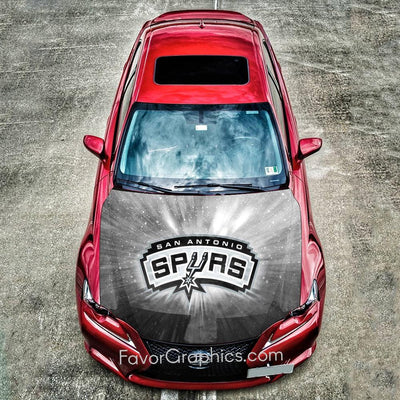 San Antonio Spurs Itasha Car Vinyl Hood Wrap Decal Sticker