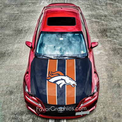 Denver Broncos Itasha Car Vinyl Hood Wrap Decal Sticker