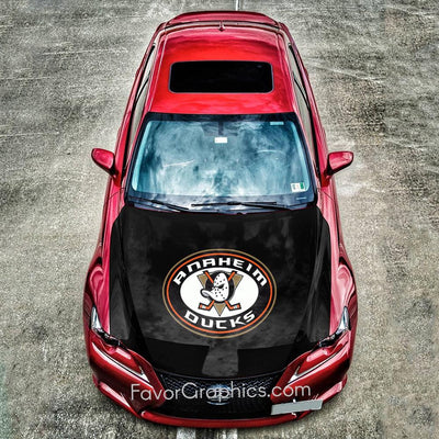 Anaheim Ducks Itasha Car Vinyl Hood Wrap Decal Sticker
