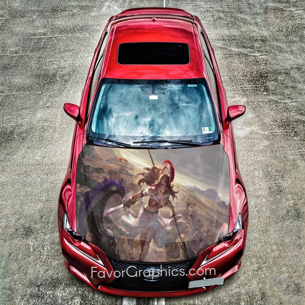 Athena Goddess Itasha Car Vinyl Hood Wrap Decal Sticker