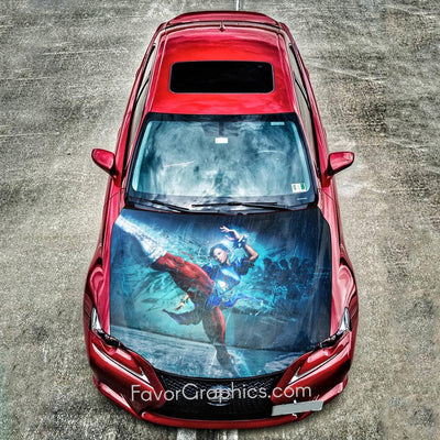 Chun Li Street Fighter Itasha Car Vinyl Hood Wrap Decal Sticker