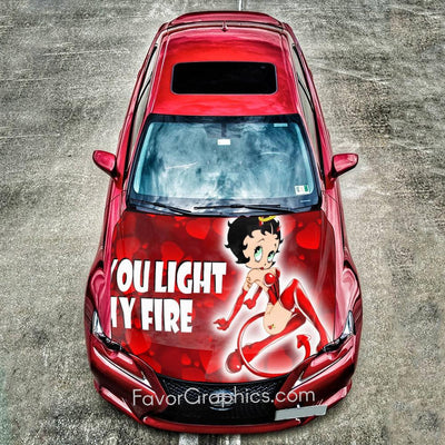 Betty Boop Itasha Car Vinyl Hood Wrap Decal Sticker (Copy)