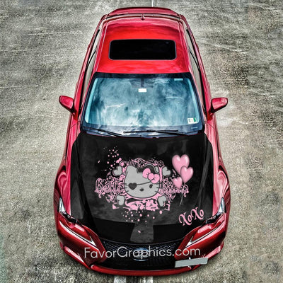 Kitty Itasha Car Vinyl Hood Wrap Decal Sticker