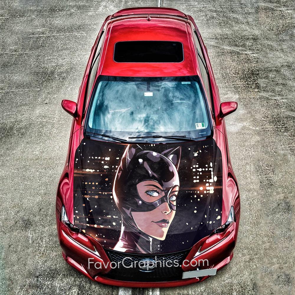 Catwoman Itasha Car Vinyl Hood Wrap Decal Sticker