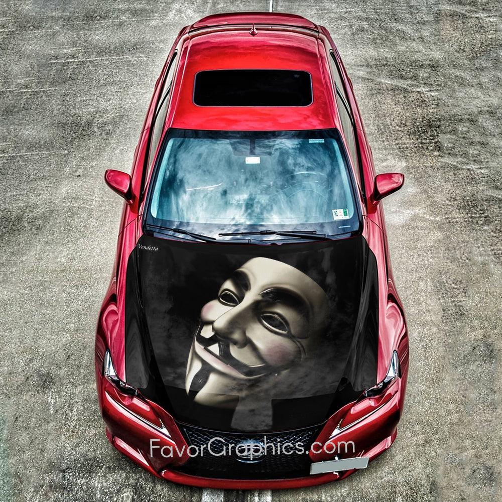 V For Vendetta Itasha Car Vinyl Hood Wrap Decal Sticker