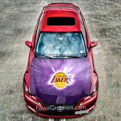 Los Angeles Lakers Itasha Car Vinyl Hood Wrap Decal Sticker