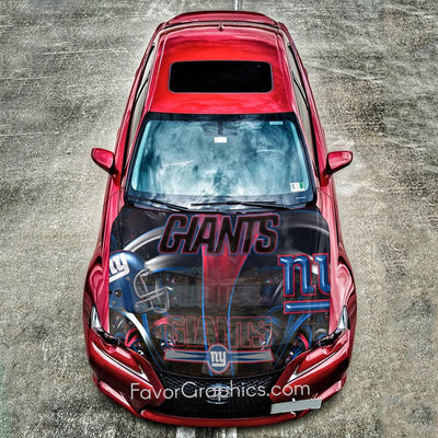 New York Giants Itasha Car Vinyl Hood Wrap Decal Sticker