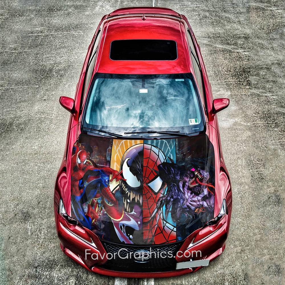 Spider-Man Venom Itasha Car Vinyl Hood Wrap Decal Sticker