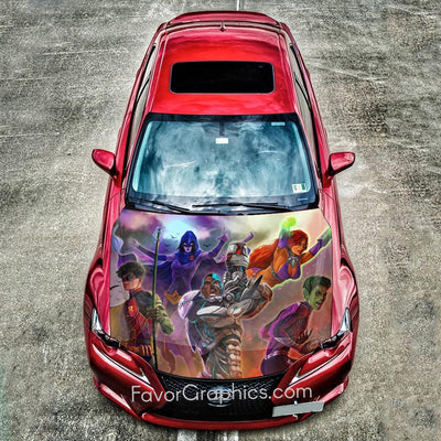 Teen Titans Itasha Car Vinyl Hood Wrap Decal Sticker